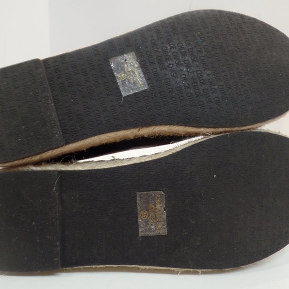 CHASE & CHLOE Sierra Black Espadrilles Slip On Loafers Sz 8.5. Pre Ownd - Picture 6 of 12